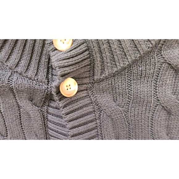 Brooks Brothers Supima Cotton Cardigan Sweater Men's XXL Cable Knit Navy Blue - Picture 4 of 9